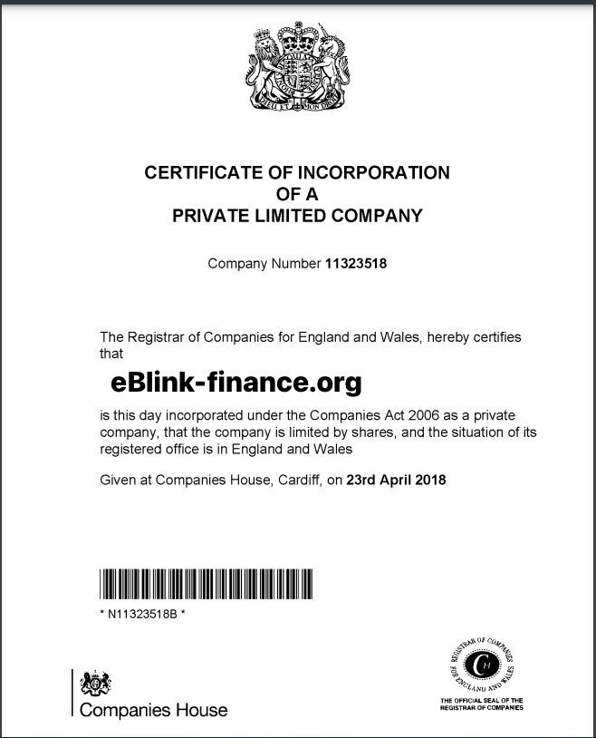 company certificate